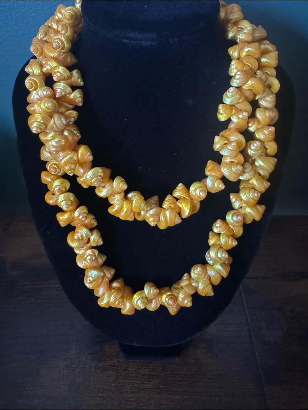 Vintage Tasmanian Maireener Trochus Shell Endless Lei Strand Necklace 59g